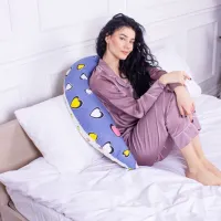 Подушка MirSon для вагітних та годування №8320 Print Line 17-0143 Mayya Бязь 30х170х20 см (2200006200451) - 7