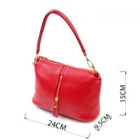 Сумка Vintage Жіноча через плече з натуральної шкіри Червона (22136) - Изображение 3