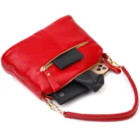 Сумка Vintage Жіноча через плече з натуральної шкіри Червона (22136) - Изображение 8