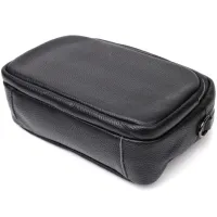 Сумка Vintage Компактна жіноча крос-боді з натуральної шкіри Чорна (22294) - Изображение 5