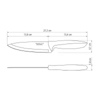 Кухонний ніж Tramontina Plenus black Chef 152 мм (23426/106) - 4