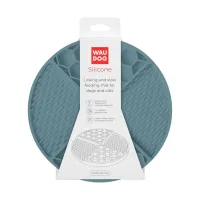 Універсальний посуд для тварин WAUDOG Silicone Килимок для злизування 21х21х3 см сірий (235011) - 2