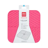 Універсальний посуд для тварин WAUDOG Silicone Килимок для злизування 19х19х1 см рожевий (23527) - 2