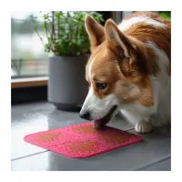 Універсальний посуд для тварин WAUDOG Silicone Килимок для злизування 19х19х1 см рожевий (23527) - 6
