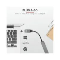 Концентратор Trust Halyx Aluminium 4-Port Mini USB Hub (23786_TRUST) - 6