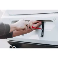 Рамка номерного знака Poputchik невидимки стандартні чорні, к-т 4шт (24-051-IS) - 2