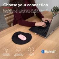 Мишка Trust Puck Wireless/Bluetooth Silent Pink (24125) - 11