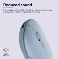 Мишка Trust Puck Wireless/Bluetooth Silent Blue (24126) - 8