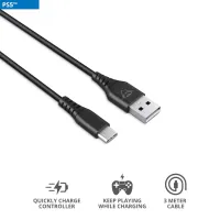 Дата кабель USB 2.0 AM to USB-C 3.0m GXT 226 for PS5 black Trust (24168_TRUST) - 2