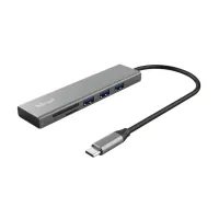 Концентратор Trust HALYX FAST 3USB+CARD READER USB-C ALUMINIUM (24191_TRUST) - 1