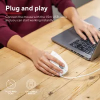 Мишка Trust Verto Ergonomic USB White (25133) - 9