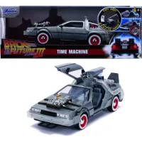 Машина Jada металева Назад у майбутнє 3 Машина часу (1989) зі світловим ефектом 1:24 (253255027) - 9