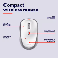 Мишка Trust Yvi+ Silent Wireless White (25513) - Image 7