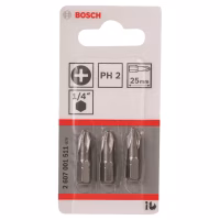 Набір біт Bosch Extra-Hart PH2, 25мм, 3шт (2.607.001.511) - Image 1