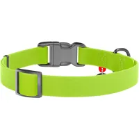 Нашийник для тварин WAUDOG Waterproof з QR паспортом Ш 15 мм Д 25-35 см салатовий (27395) - 2