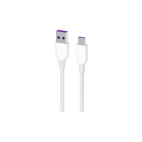 Дата кабель USB 2.0 AM to USB-C 1.0m Glow white 2E (2E-CCAC-WH_) - 1