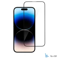 Скло захисне 2E iPhone 14 Pro Max 2.5D FCFG black (2E-IP-14PM-6.7-SMFCFG-BB) - 1