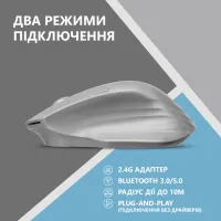 Мишка 2E MF280 Silent Wireless/Bluetooth Gray (2E-MF280WGR) - 5