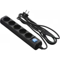 Мережевий фільтр живлення 2E 5xSchuko, 3м black (2E-U05ESM3BK) - 1