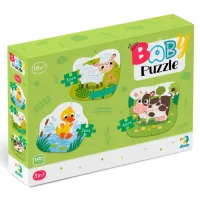 Пазл DoDo 3 в 1 Сільські тварини (300393) - 1