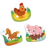 Пазл DoDo 3 в 1 День на фермі (300394) - 2