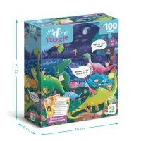 Пазл DoDo Шукай та знаходь Країна динозаврів, 100 елементів (300669) - 6