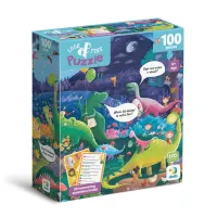 Пазл DoDo Шукай та знаходь Країна динозаврів, 100 елементів (300669) - 1