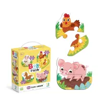 Пазл DoDo 4 в 1 Baby puzzle. Сільські тварини (300686) - 2
