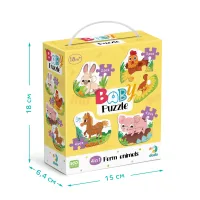 Пазл DoDo 4 в 1 Baby puzzle. Сільські тварини (300686) - 4