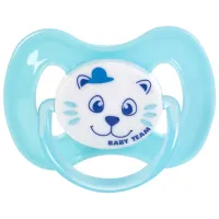 Пустушка Baby Team силіконова,класична, 0+ міс (3007_блакитний) - 1