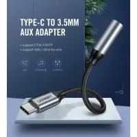 Перехідник USB-C to 3.5mm F 0.10m AV142 (Gray) Ugreen (30632) - 2