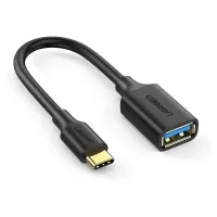 Переходник OTG USB 3.0 AF to USB-C US154 black Ugreen (30701) - Изображение 1
