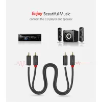Кабель мультимедийный 2xRCA M to 2xRCA M 1.0m AV104 black Ugreen (30747) - Изображение 4