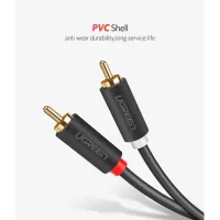 Кабель мультимедийный 2xRCA M to 2xRCA M 1.0m AV104 black Ugreen (30747) - Изображение 10