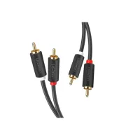 Кабель мультимедийный 2xRCA M to 2xRCA M 1.0m AV104 black Ugreen (30747) - Изображение 1