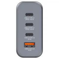 Зарядний пристрій Verbatim GaN 140 W 4 ports (2xUSB-C-140 W,USB-C 20 W /USB-A -3.0) (32203) - 5