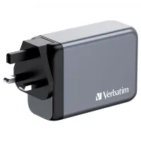 Зарядний пристрій Verbatim GaN 240 W 4 ports (USB-C-140 W,USB-C-100 W,USB-C-65 W /USB-A -3.0) (32205) - 3