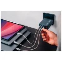 Зарядний пристрій Verbatim GaN 240 W 4 ports (USB-C-140 W,USB-C-100 W,USB-C-65 W /USB-A -3.0) (32205) - 5