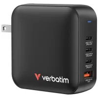 Зарядний пристрій Verbatim MiniGaN 165 W 4 ports (3xUSB-C/1xUSB-A) (32216) - 1