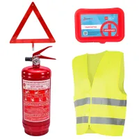 Набір техдопомоги Poputchik з вогнегасником ВП-1 "Економічний" (ВП-1+Знак+Аптечка+Жилет) (33-016-IS) - 1
