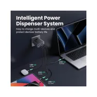 Зарядний пристрій Ugreen 4xUSB 100W (3xUSB-C+USB-A) Gan Nexode Fast Charger Grey X565 (35043) - 4