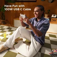 Дата кабель USB-C to USB-C 1.0m PD 100W L509 black Ugreen (35501) - Изображение 8