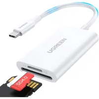 Считыватель флеш-карт Ugreen USB-C 3.1 to TF/SD CM265 White (35506) - Изображение 2