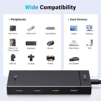 Концентратор Ugreen USB-C to 4xUSB-C 3.2 Gen2 10Gbps CM806 black (35584) - 2