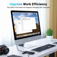 Концентратор Ugreen USB-C to 4xUSB-C 3.2 Gen2 10Gbps CM806 black (35584) - 6