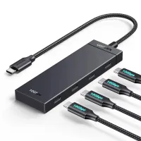 Концентратор Ugreen USB-C to 4xUSB-C 3.2 Gen2 10Gbps CM806 black (35584) - 1