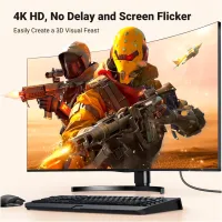 Кабель мультимедійний DisplayPort M to HDMI M 2.0m V2.0 4K30Hz DP125 black Ugreen (35842) - 5