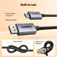 Кабель мультимедійний DisplayPort M to HDMI M 3.0m V2.0 4K30Hz DP125 black Ugreen (35843) - 9