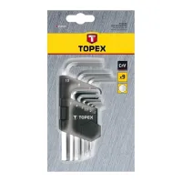 Набір інструментів Topex ключі шестигранні HEX 1.5-10 мм, 9 шт. (35D955) - 2