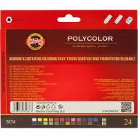 Карандаши цветные Koh-i-Noor Polycolor художественные 24 цвета (3834) - Изображение 2